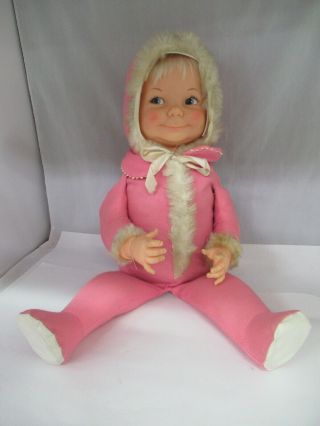 Vintage 1968 Ideal Toy Corp Little Lost Baby 3 - Faced Doll,  417 - E