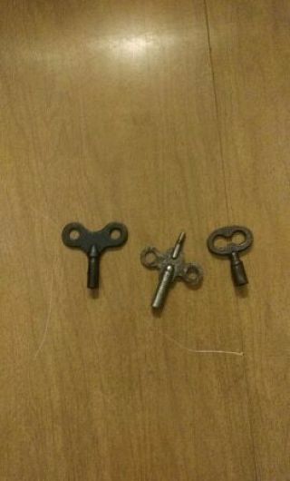 3 Antique Wind Up Keys