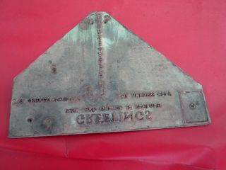 Antique Etched Copper Printing Plate Back Of Postcards