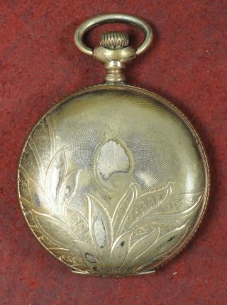 Vintage 1901 Waltham Pocket Watch Size 6,  15 Jewel,  Gold Plated,  Not Running