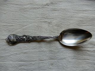 Indian Chief Sterling Silver Demitasse Souvenir Spoon 4 " Long.