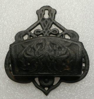 Vintage Iron Art Cast Iron Wall Mounted Match Safe Holder Lb - 16