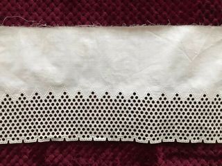 Rare Edwardian Lace Edging - Linon And Embroidery 2 1/2yards By 8 1/2 "
