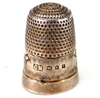 Silver Thimble Hallmarked Sterling By Charles May Dated 1920