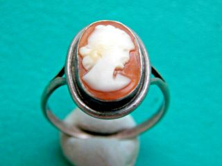 Vintage 925 Silver Cameo Ring Metal Detecting Detector Finds