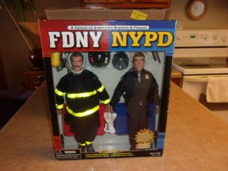 Real Heroes Inc.  Limited Edition Fdny Firefighter Nypd Police Action Figures