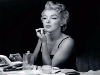 Marilyn Monroe Photo Print Art Lipstick Make Up In Mirror Artist Sam Shaw -