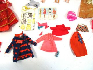 Vintage Topper Dawn And JPI Star Dolls With The Pussycats Doll Case & Clothes 3