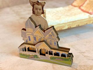 Artisan Miniature Dollhouse Faux Victorian Painted Lady Doll House Child ' s Prop 3