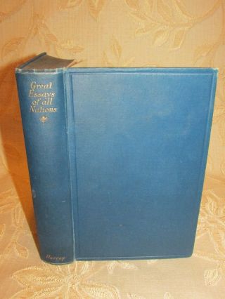 Antique Book Of Great Essays Of All Nations,  By F.  H.  Pritchard - 1929