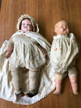 Vintage Dolls Sleep Eyes And Outfits—creepy Unsure Of Year And Maker