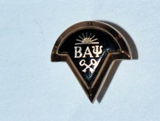 Beta Alpha Psi Fraternity Pin/badge Gold Antique Black Enamel