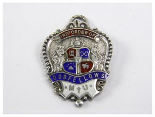 Antique silver & enamel medal Independent Order of Oddfellows Manchester Unity 2