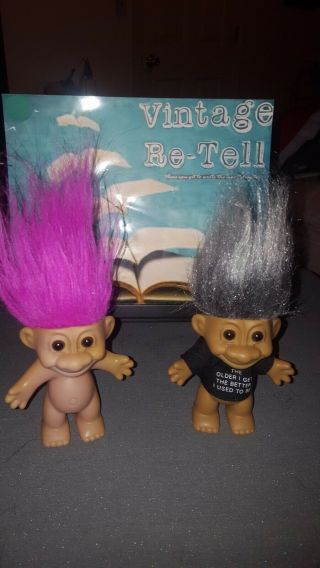 Set Of 2 Vintage Russ Troll Dolls