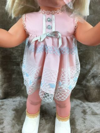 Vintage 1964 Mattel BABY FIRST STEP DOLL Pink Outfit 4