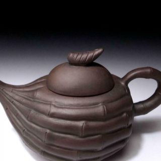 FD14: Vintage Chinese Unglazed Yixing Clay Pottery Tea Pot 6