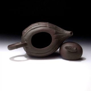 FD14: Vintage Chinese Unglazed Yixing Clay Pottery Tea Pot 7