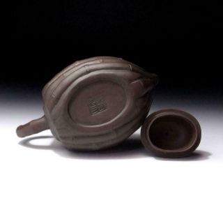 FD14: Vintage Chinese Unglazed Yixing Clay Pottery Tea Pot 8