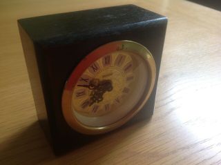 Rare Vintage German Mercedes Wooden Cased Clock In Order.