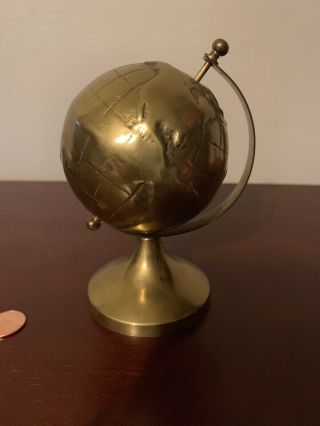 Small Vintage Brass Globe