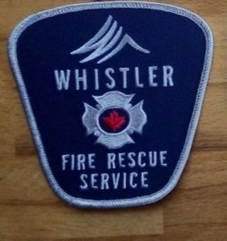 Canada Patch Fire Rescue Service Whistler Bc British Columbia