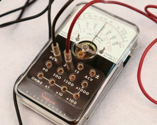 Simpson NEW? Midgetester Model 355 volt - ohmmeter vintage analog meter tester 3