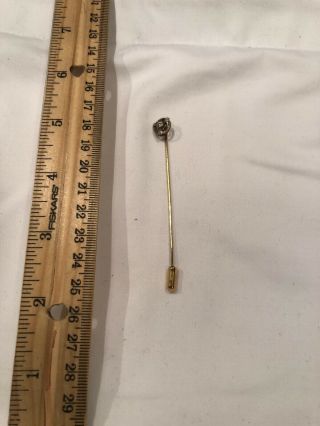 Antique 14 Kt Yellow And White Gold With Diamond Stick Pin