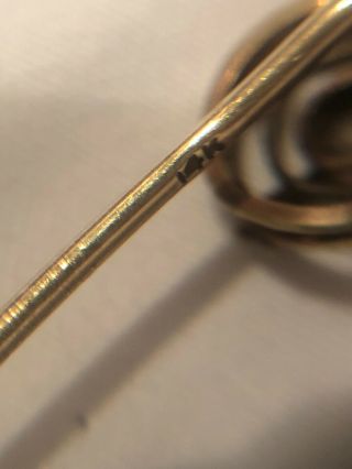 Antique 14 kt Yellow and White Gold With Diamond Stick Pin 2