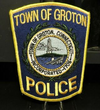 Patch Retired: Town Of Groton Connecticut Police Department Patch