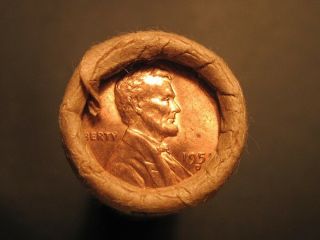 1951 - D Au Unc Roll Of Lincoln Wheat Cents Antique Pennies