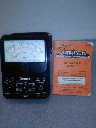 Simpson Model 260 Series 6 Volt Ohm Test Meter Multimeter Milliammeter