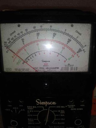 Simpson Model 260 Series 6 Volt Ohm Test Meter Multimeter Milliammeter 3