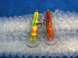 Bagley ' s Small Fry Bream Crankbaits Two Vintage Balsa Wood Fishing Lures 6
