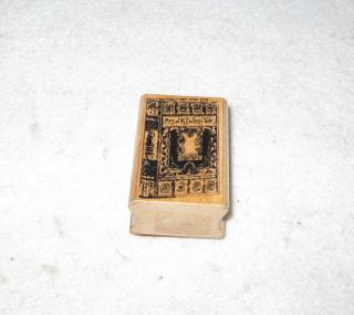 Small Rubber Stamp B96 Antique Book Victorian Greetings