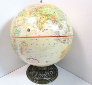 Vintage Replogle Globemaster 12 - Inch Diameter World Globe On Stand Made U.  S.  A.