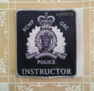 Canada Canadian Mounted Police Instructor Patch 4x4.  5 "