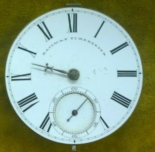 Antique 19s Or 20s Railway Timekeeper Pocket Watch - Watchmaker Parts Repair