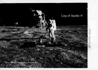 Vintage 1969 Official Nasa Apollo 11 Post - Flight Log Press Release