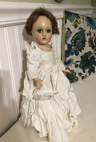Madame Alexander Vintage Bride Doll Wendy? Karen? Sonja? Composition 14”