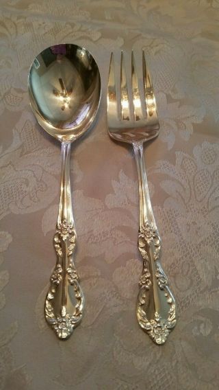 Wm Rogers Mfg Co Extra Plate Grand Elegance Southern Manor Spoon & Meat Fork
