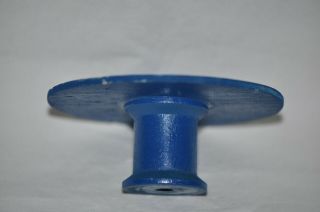 Blue ROUND TABLE & 2 STROMBECKER CHAIRS Red Placemats 3/4 Scale Doll Furniture 4