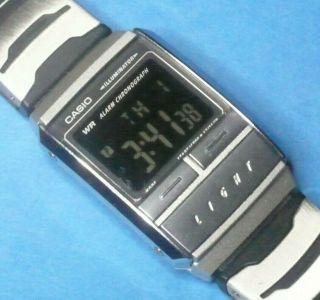 Casio A200 Illuminator Inverse Lcd Watch Chronograph Runs - Partial Band