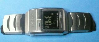 CASIO A200 Illuminator Inverse LCD Watch Chronograph Runs - Partial Band 5