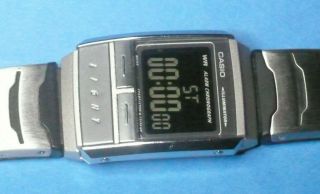 CASIO A200 Illuminator Inverse LCD Watch Chronograph Runs - Partial Band 6