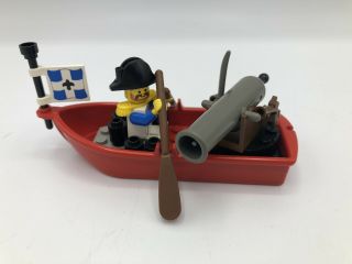 Vintage Lego Pirate 6247 Imperial Guard Red Bounty Boat Cannon Minifigure