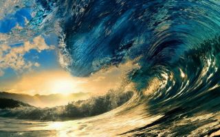 015 Giant Wave - Sea Surfing 38 " X24 " Poster