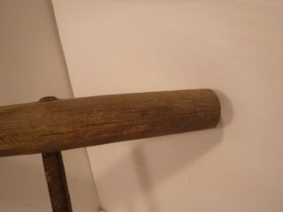 Vintage Primitive Wrought Iron Barn Hay Bail Hook Hand Tool 11 