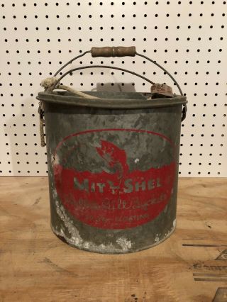 Vintage Mit - Shel Floating Minnow Fishing Bucket 22 - 76