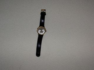 Vintage Rotary Mens Watch,  fully,  slightly scratched,  black strap 3
