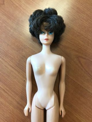 1958 / 1962 Midge Barbie Doll,  12 " Bubble - Cut,  Brunette Hair,  Eyelashes,  Japan
